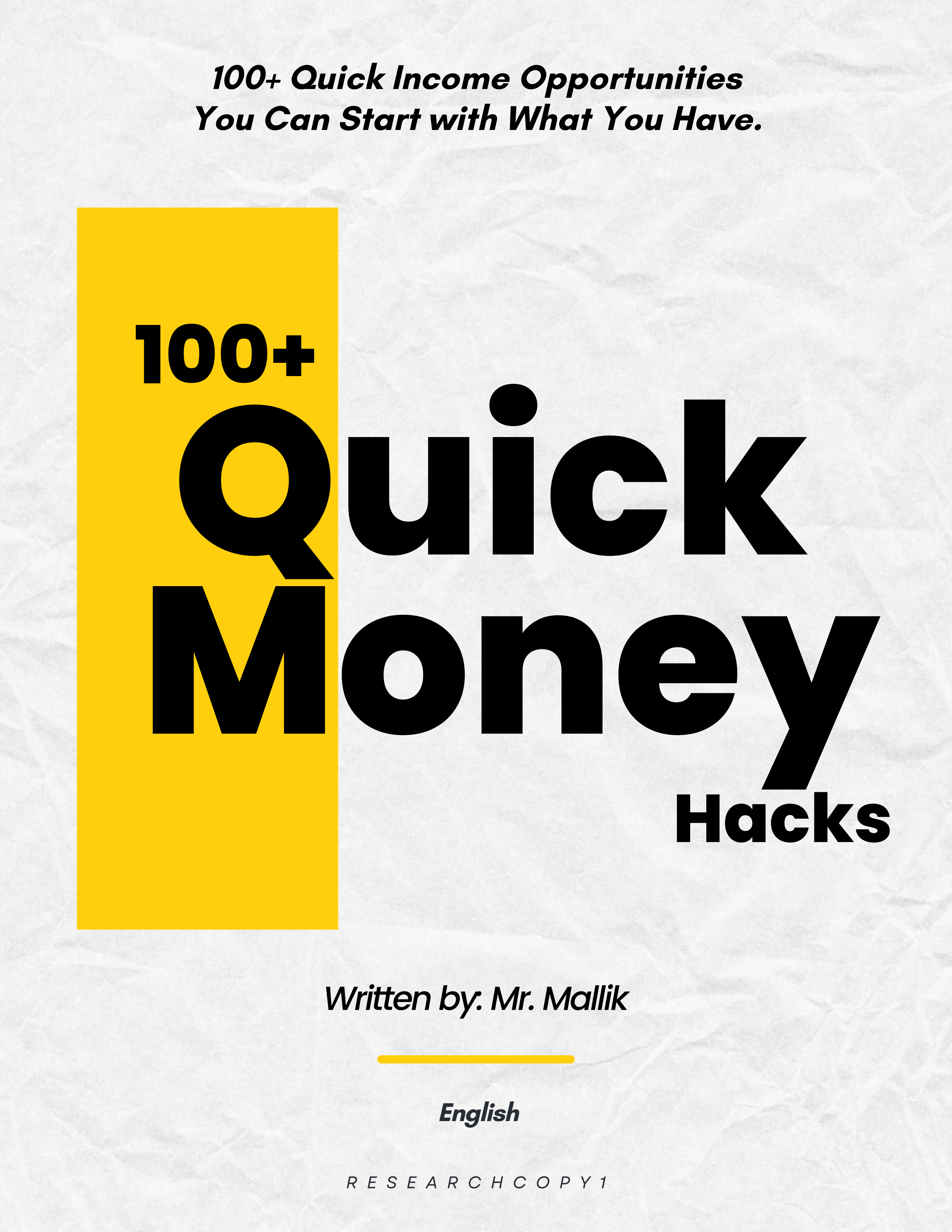 100+ Quick Money Ideas E-book