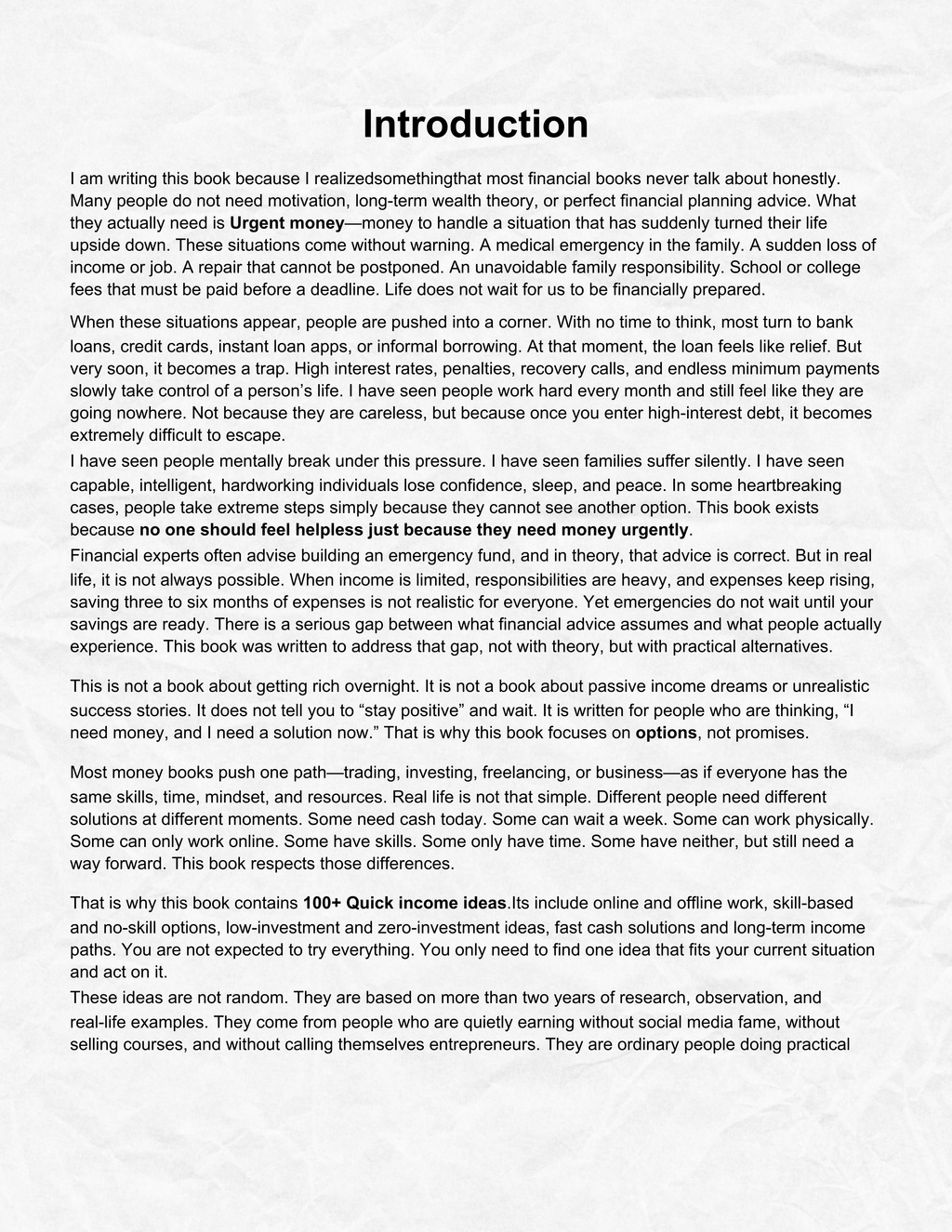 100+ Quick Money Ideas E-book